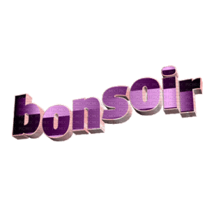 Gif animé bonsoir violet